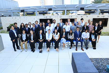 Group of students posing for photo at CAS meeting in Austin, TX