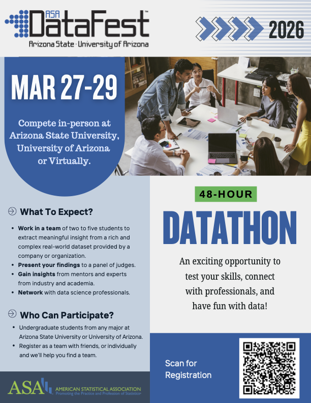 flyer promoting ASA DataFest